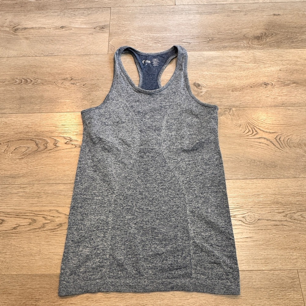 ZYIA Active Tank Top Small S Heathered Blue Athletic‎ Racerback Sleeveless